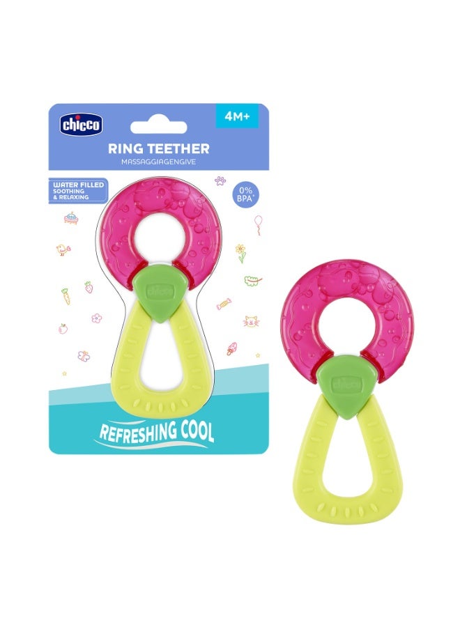 شيكو Chicco Teether Refreshing Ring Handle Pink 4M+ 1Pc - Image 1